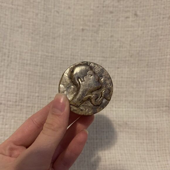 Vintage Mini Zodiac‎ Aquarius Trinket Box Year Of The Water Bearer Marble India - Picture 1 of 9